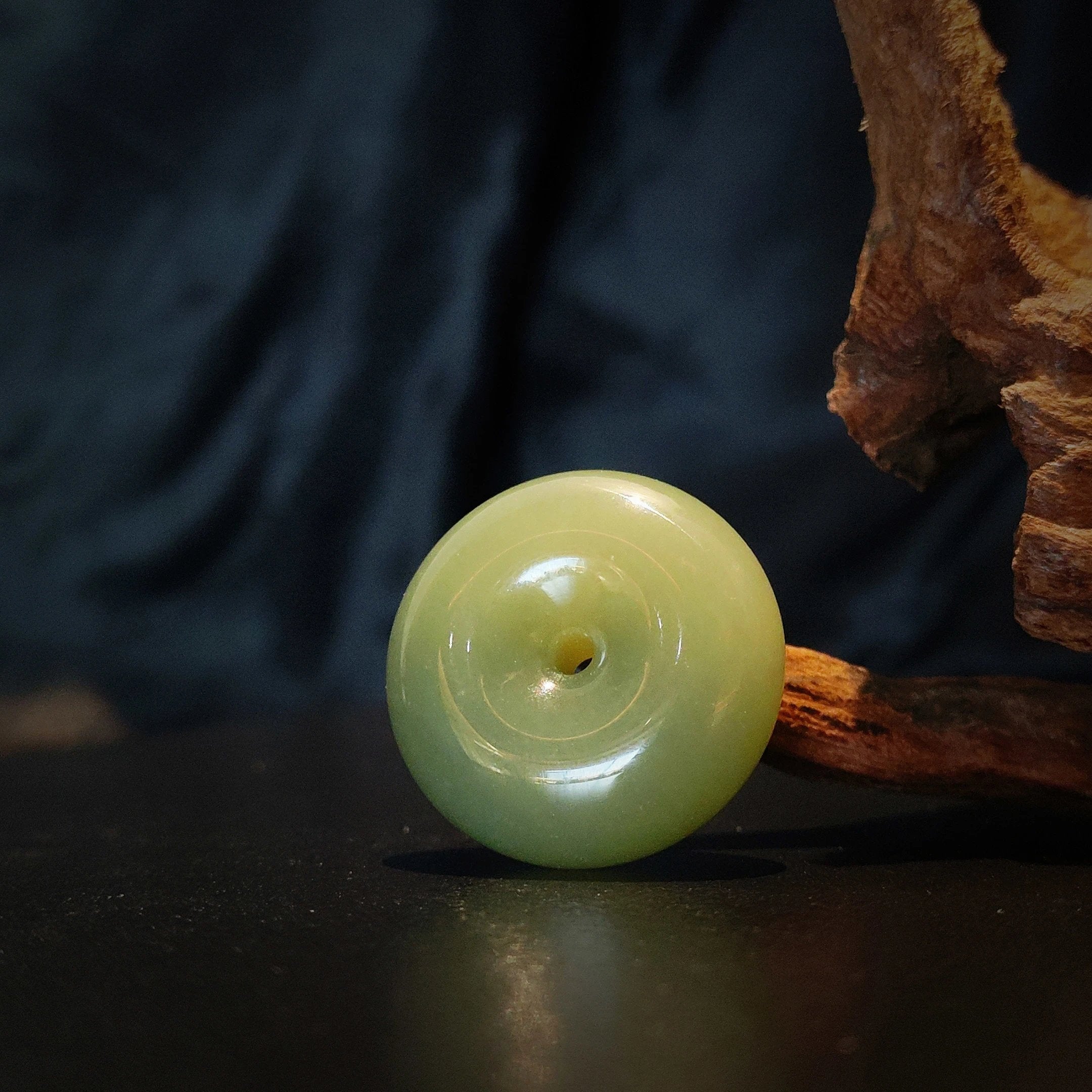 The Harmony Disc: Traceable Yutian Nephrite Jade (Ping'an Kou)