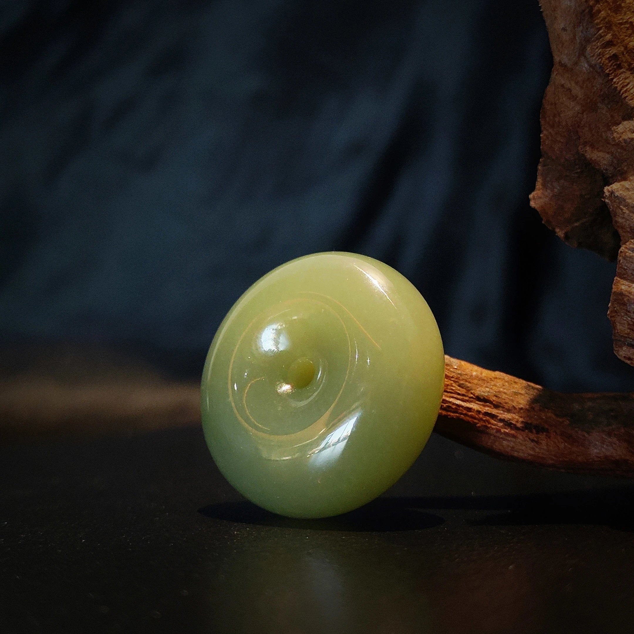 The Harmony Disc: Traceable Yutian Nephrite Jade (Ping'an Kou)