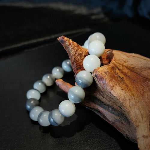 Multi-Colored Yutian Nephrite Jade Bead Bracelet